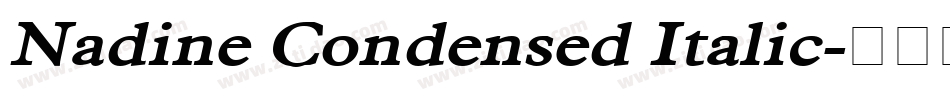 Nadine Condensed Italic字体转换